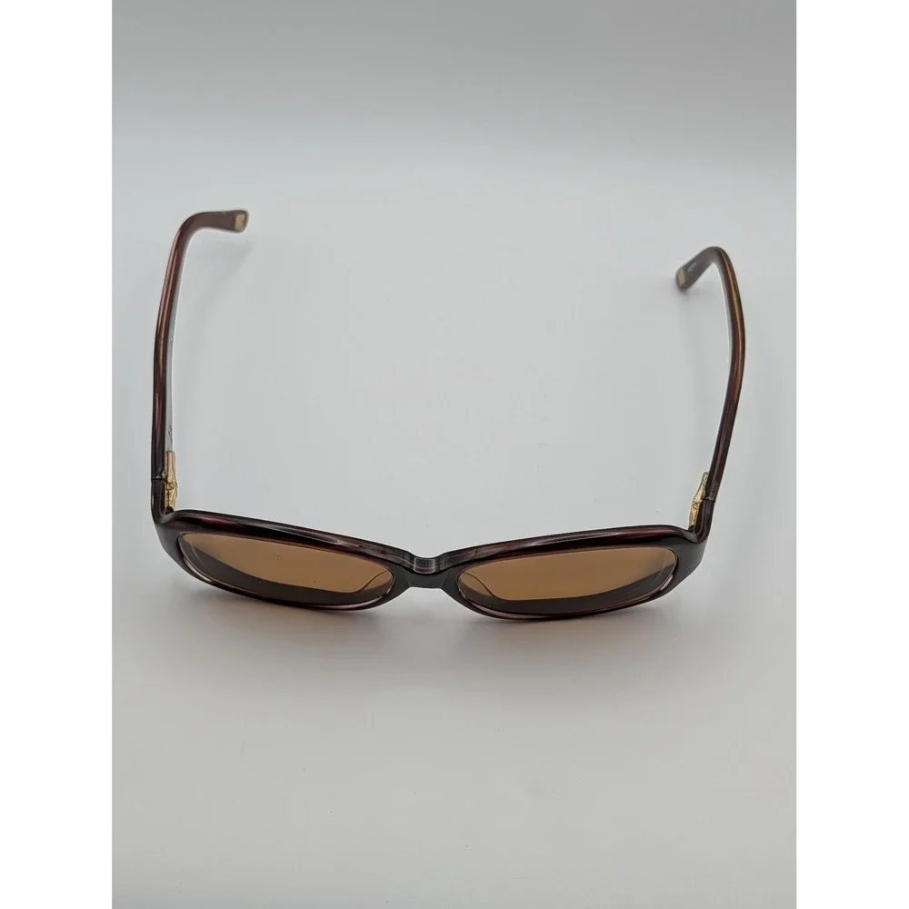 Saks Fifth Avenue 69/S Sunglass Frames Only Brown Floral Inlay Temples 57-15-135
